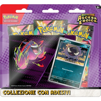 Pokémon Megaevoluzione: Ascesa Eroica - Collezione con Adesivi - Gastly (ITA)