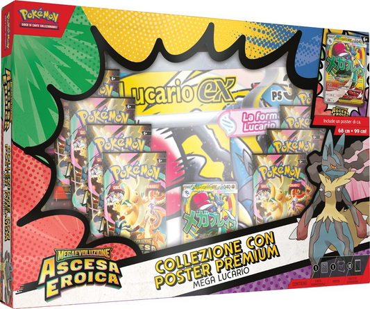 Pokemon Megaevoluzione: Ascesa Eroica - Collezione con Poster Premium - Mega Lucario (ITA)
