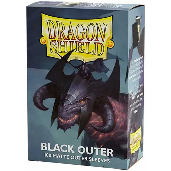 Dragon Shield Standard Outer Sleeves - Matte Black (100 Sleeves)
